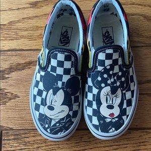 Mickey and Minnie checkerboard vans